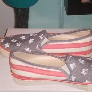 Patriotic slip ons